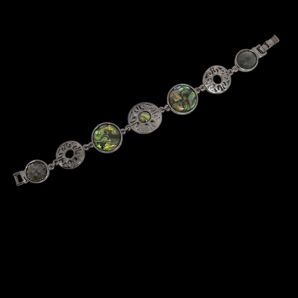 Lia Sophia "Subliminal" Gunmetal & Abalone Bracelet